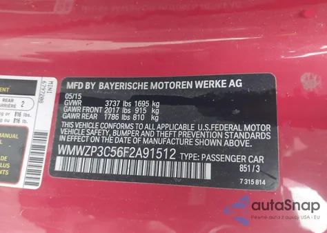 2015 Mini Convertible Cooper S from USA, damaged, VIN WMWZP3C56F2A91512